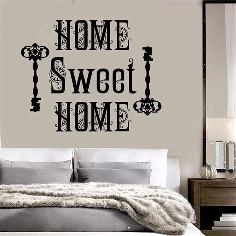 Quote Removable Vinyl Wall Decals Home Sweet Home Room Decor Wall