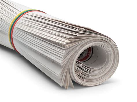 Roll Of Newspapers Stock Photo Image Of Close Newspaper 6299046