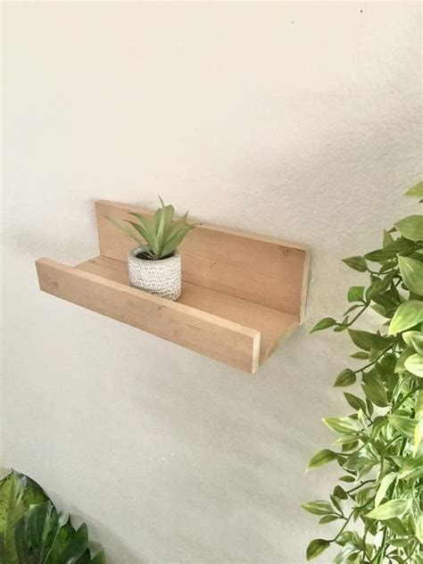 Small Floating Shelf With Ledge Simple Shelf Hanging Etsy