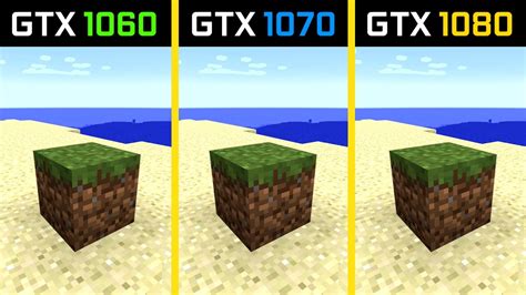 Minecraft Gtx 1060 Vs Gtx 1070 Vs Gtx 1080 Youtube