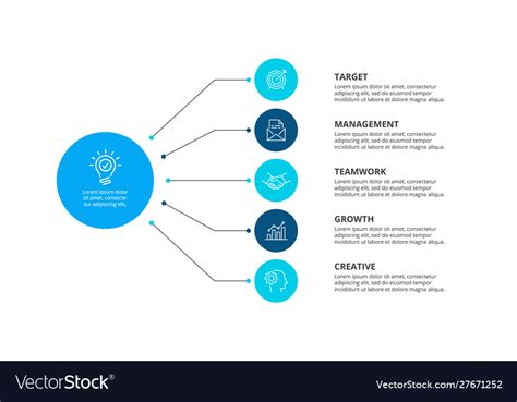 Flowchart Infographic Template With Steps Vector Image