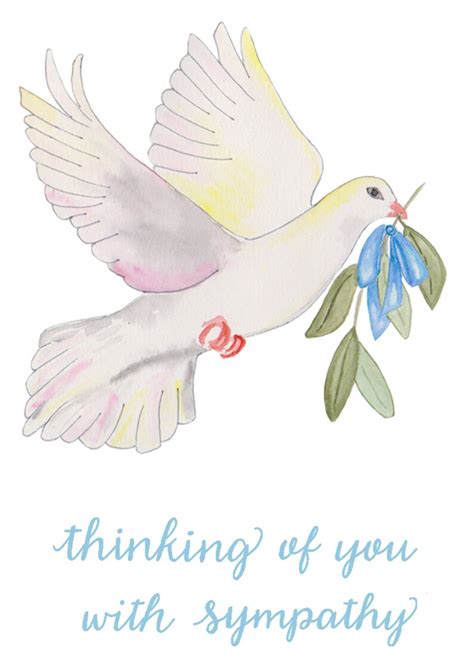 Sympathy Card With Sympathy Card Dove Sympathy Card Etsy