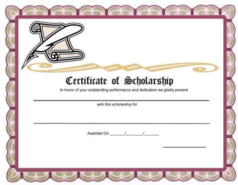 10+ Free Scholarship Award Certificate Templates (Word | PDF)