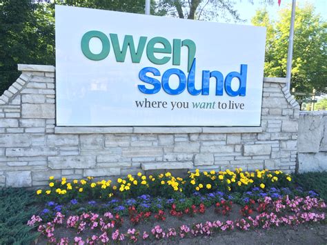 City Of Owen Sound Welcome Sign Owen Sound Sound View Ontario Canada