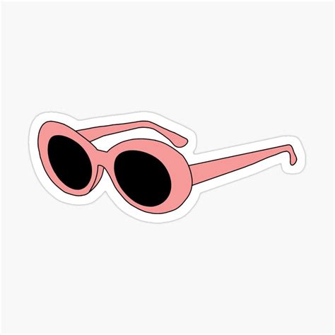 Clout Goggles Pink Sticker By Tehecaity Cute Laptop Stickers Bubble