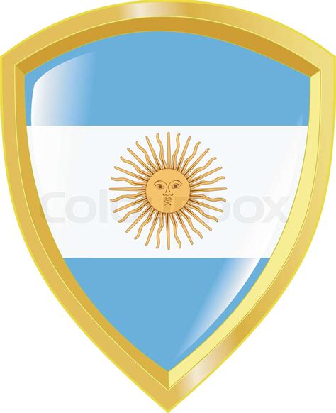 gyldne våbenskjold Argentina Stock vektor Colourbox