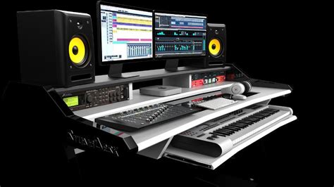 The most common musical desk decor material is wood. Top 5: Best Music Production Desks Under $2000 [2020 Guide ...