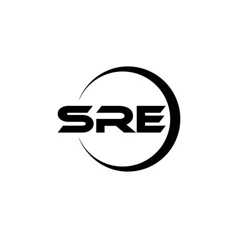 Sre Letter Logo Design With White Background In Illustrator Vector