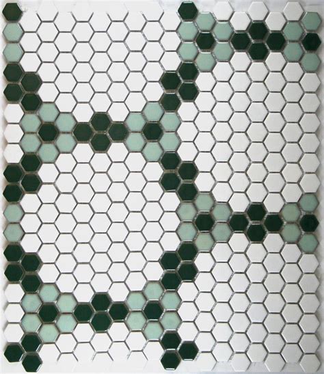20 Green And White Tile