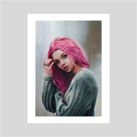 Pink Hair An Art Print By Noveland Sayson Inprnt
