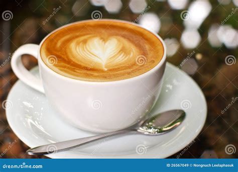 Cappuccino Or Latte Coffee With Heart Royalty Free Stock Images Image