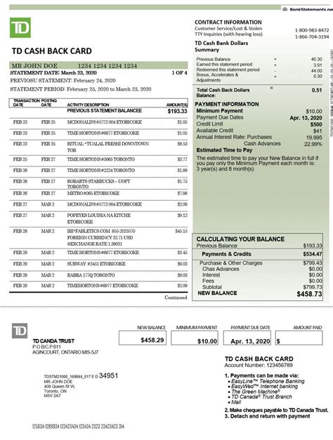 How To Read Your Credit Card Statement In Canada