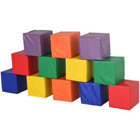 12 Piece Soft Play Blocks Soft Foam Toy Building And Stacking Blocks