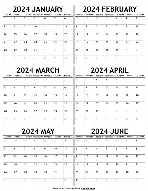 March April May And June 2024 Calendar Elset Horatia