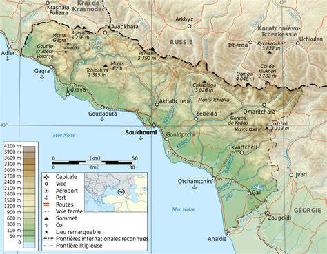 Abkhazia Topographic • Map •