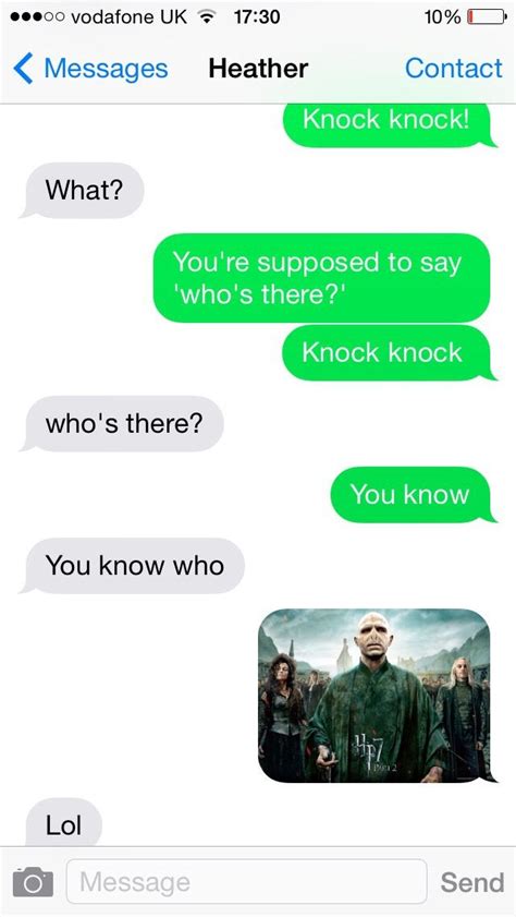 Post your funniest knock knock jokes. I too tried the knock knock joke! It worked (eventually ...