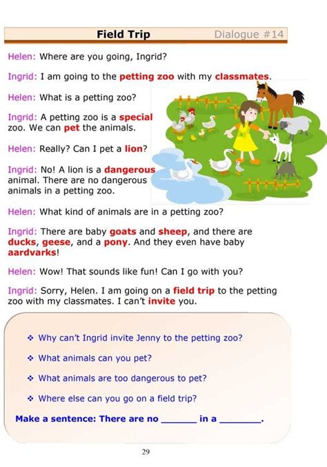 Fun Low Intermediate Esl Dialogue About A Field Featuring Discussions
