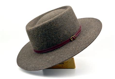 Bolero Hat The Amadeus Brown Fur Felt Wide Brim Bolero Hat Etsy Uk