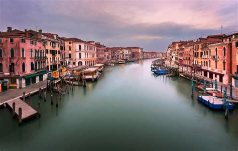 Wallpaper Italy Venice Channel Italy Sunset Venice Panorama