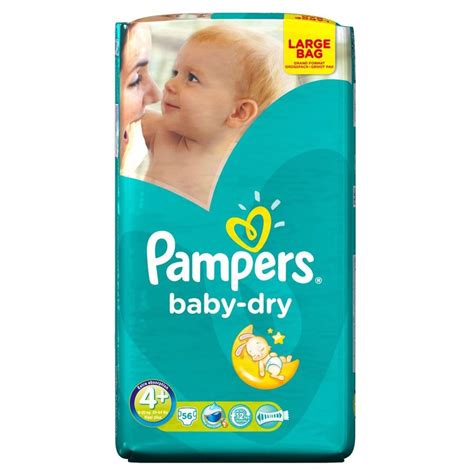 Pampers Baby Dry Size 4 Maxi Plus 9 20kg 56 721865051623 Ebay