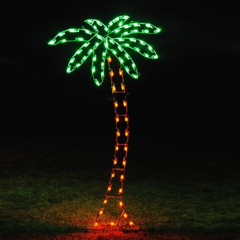 Rope Light Palm Tree Motif Outdoor Led Lighted Palm Trees