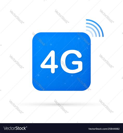 4g Technology Icon Symbols Wireless Mobile Vector Image