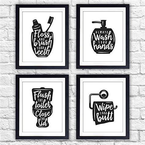 Instead of designers having to do the whole document over every time, they have the option of buying it online and applying it. Funny Bathroom Signs (Set of 4) - Unframed - 8x10s ...