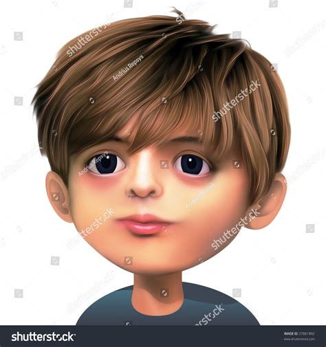 Boy Brown Hair Dark Eyes Stock Illustration 37881892 Shutterstock
