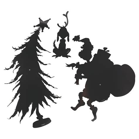 Dr Seuss™ The Grinch Large Silhouette Wall Cutouts Oriental Trading