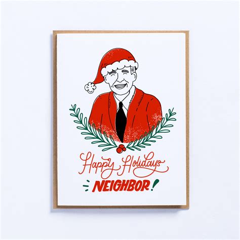 Mr Rogers Holiday Greeting Card Etsy