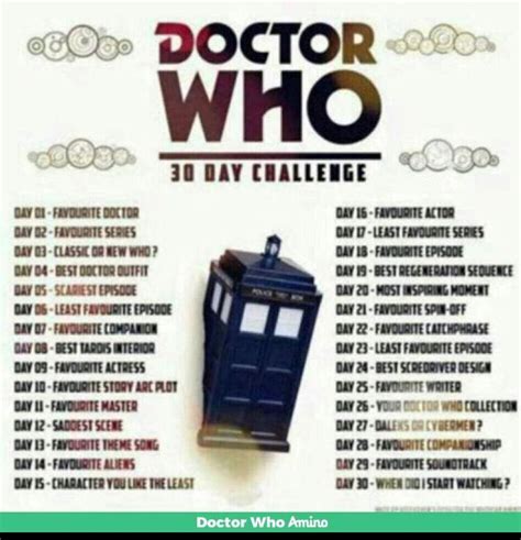 30 Day Challenge Day 13 Doctor Who Amino