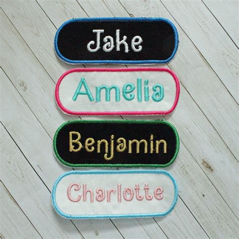 Name Tag Patch Embroidered Personalized Patch Personalized Etsy