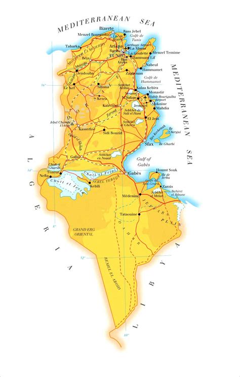 Tunisia Mapas Geográficos Da Tunisia Enciclopédia Global