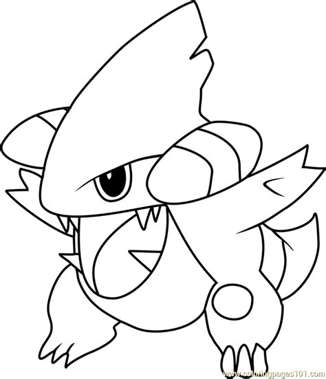 Gible Pokemon Coloring Page Free Pokémon Coloring Pages