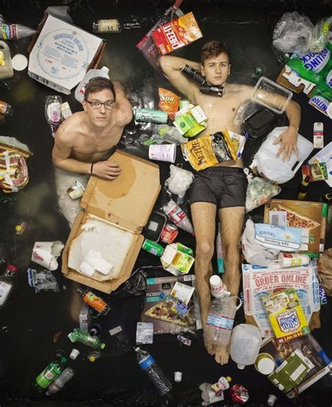 Photos Of People Lying In Seven Days Of Their Own Trash