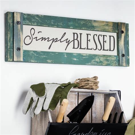 August Grove Simply Blessed Wood Framed Motivational Inspirational