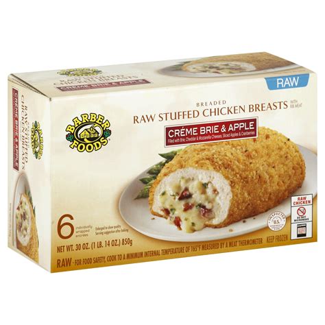barber foods the original breaded raw stuffed chicken breasts creme brie and apple box 30 oz shipt