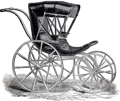 Vintage Boy Baby Carriage Image The Graphics Fairy