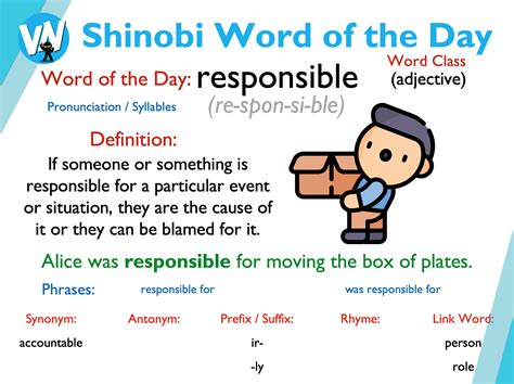 Mondays Shinobi Word Of The Day Vocabulary Ninja
