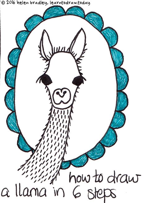 Learn To Draw A Cute Llama In 6 Steps Learn To Draw
