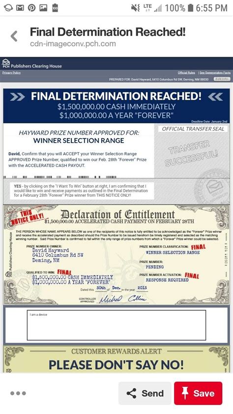 Pch win $250000 a year for life sweepstakes rules. PCH FINAL DETERMINATION REACHED $1,500,000.00 Cash ...