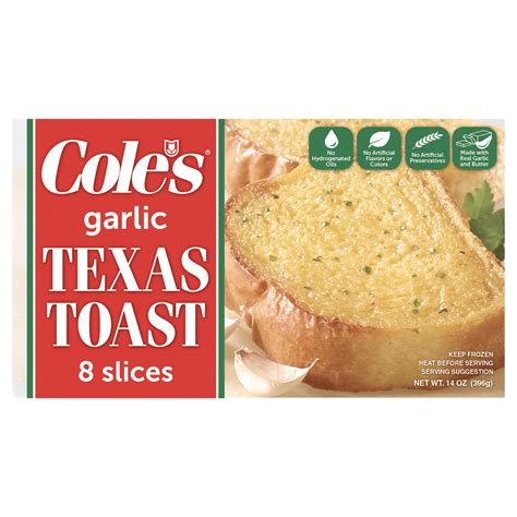 Coles Garlic Texas Toast 8 Slice Garlic And Cheese Bread Meijer