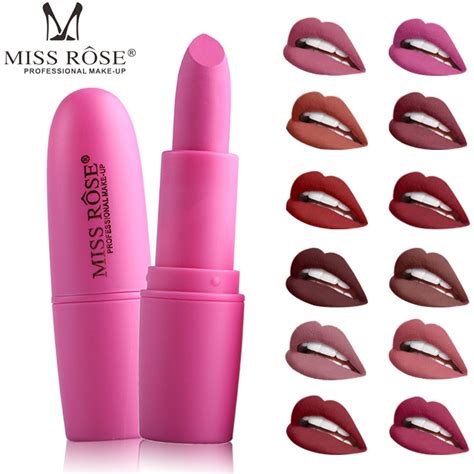 Miss Rose Matte Moisturizing Lipstick Makeup Lipsticks Lip Stick Waterproof Lipgloss Mate