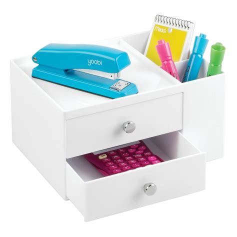Interdesign Desk Organizer With 2 Drawers White