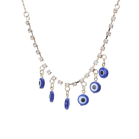 Evil Eye New Fashion Cm Blue Evil Eye Necklace Pendant Gold Geometric
