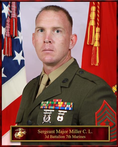 Sergeant Major Chad L Miller 1st Marine Division Biography