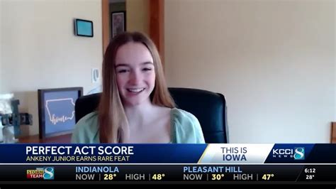 iowa teen earns perfect act score youtube