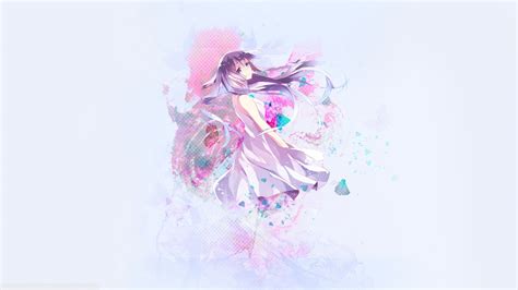 Wallpaper Drawing Illustration Anime Girls Purple Original