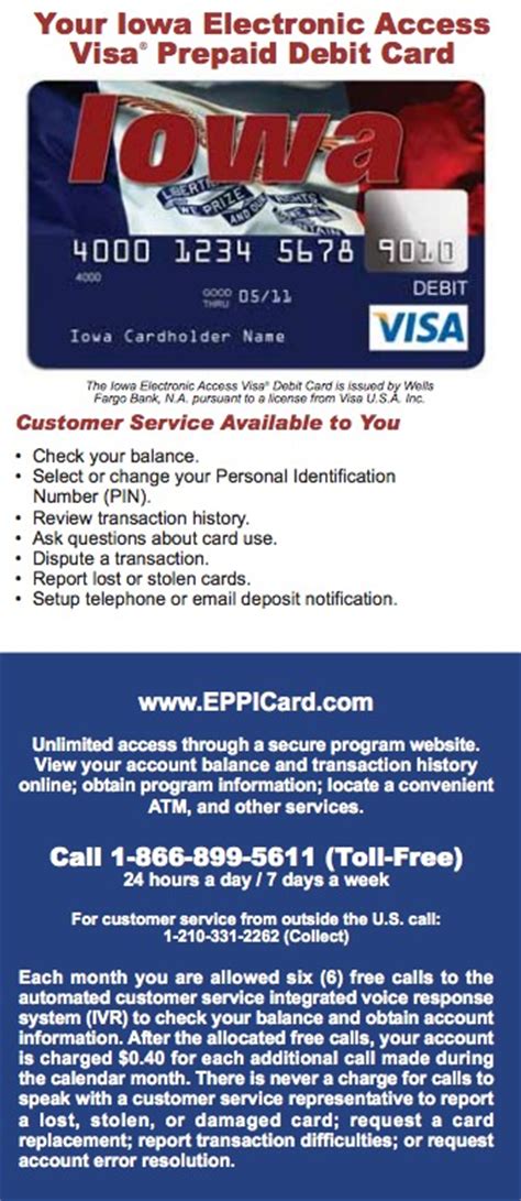 Families receive assistance by spending a benefits are distributed through the eppicard, which can be used like a debit card, or through. Iowa EPPICard Customer Service - Eppicard Help