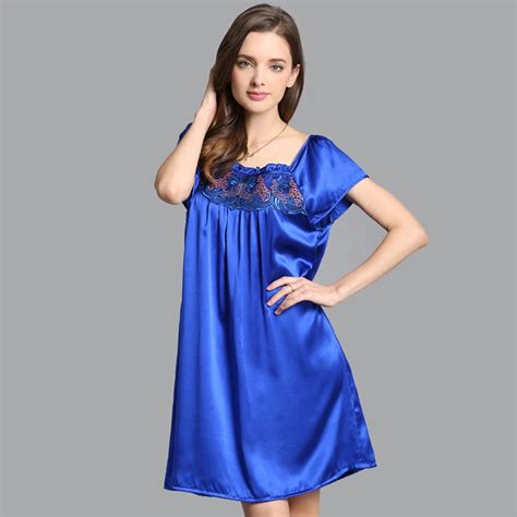 Women Nightgowns Silkworm Silk Sleepwear Female Summer Short